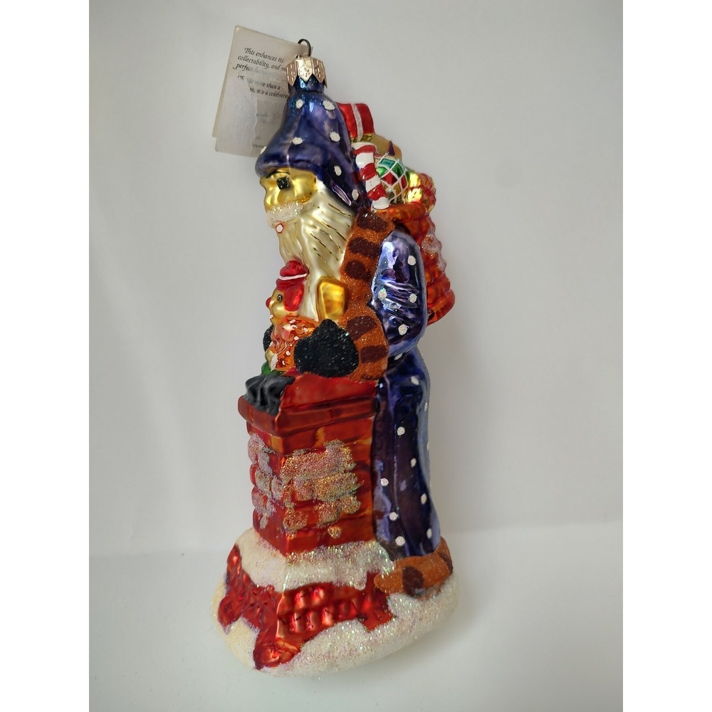 Christopher Radko glass Christmas ornament Rooftops of London chimney